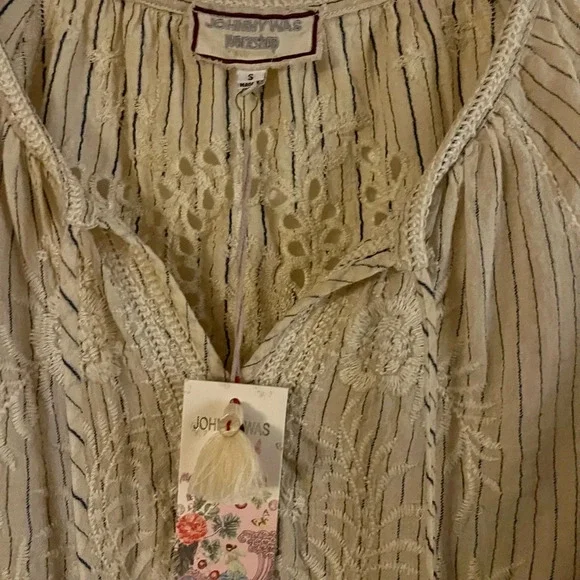 Johnny Was Ivory Marrakesh Embroidered Blouse - Picture 7 of 11